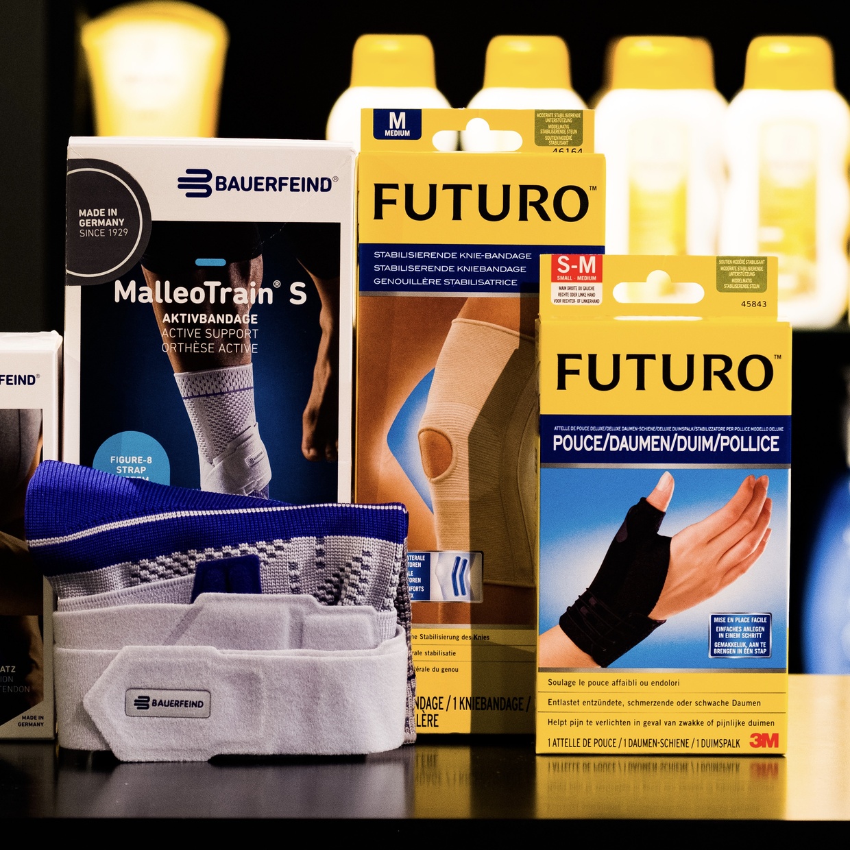 Bandagen von Futuro und Bauerfeind